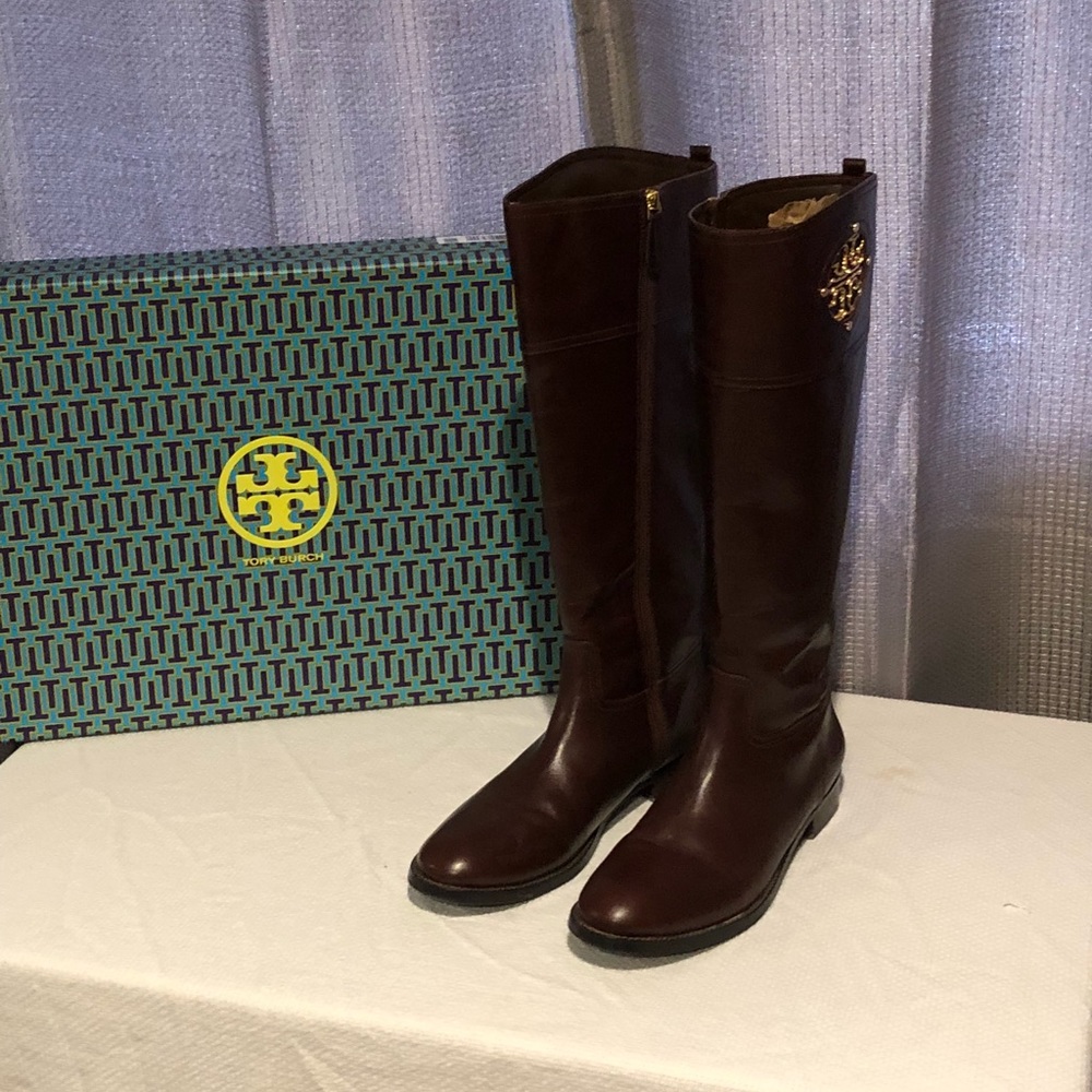 Tory Burch Cognac Riding Boots